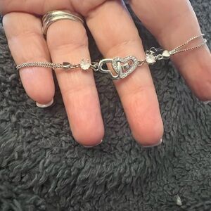 Elegant Silver I Love You Bracelet